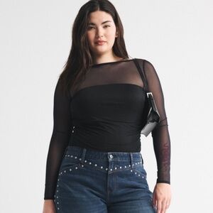 Mesh Long Sleeve Bodysuit